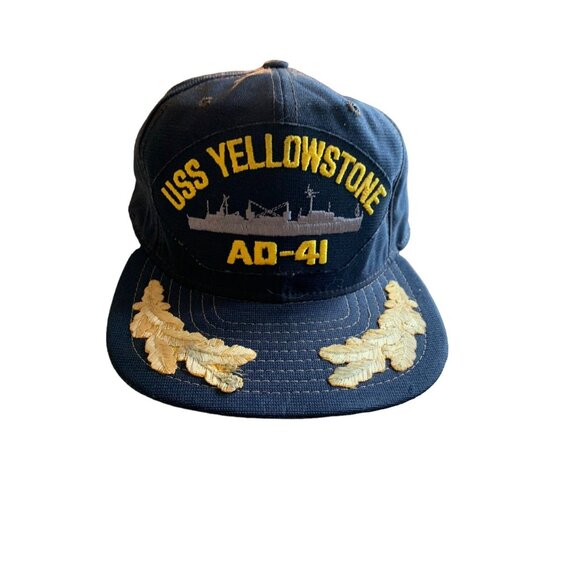 Vintage USS Yellowstone AD-41 Navy Snapback Hat Cap New Era Made in USA USN - Picture 9 of 10